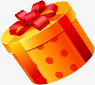 圆形圆点创意礼盒免抠