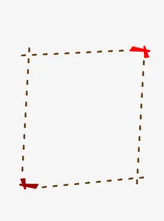 手绘虚线文本框免抠