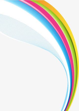 矢量炫彩科技线条免抠