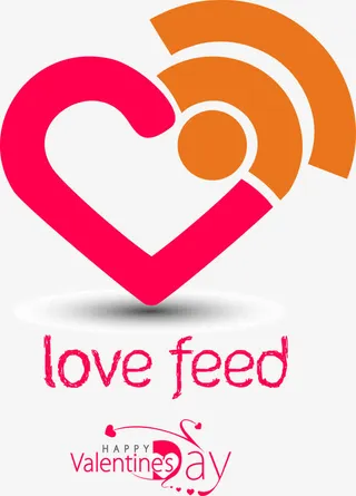 爱心无线信号免抠