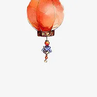 彩绘挂件红灯笼免抠