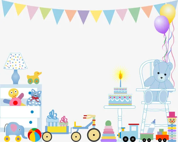 童趣生日元素免抠
