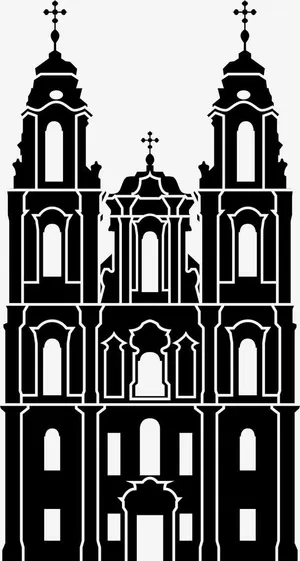 黑色高楼建筑矢量图免抠