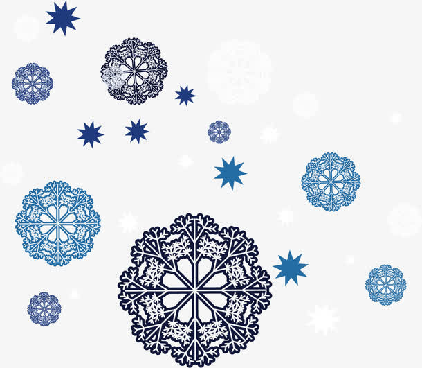 雪花底图矢量印染素材免抠
