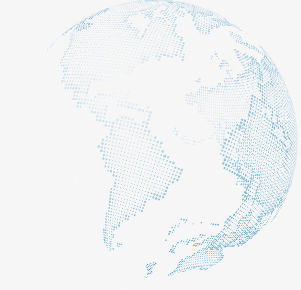 蓝色地球 蓝色渐变 地球 世界地图免抠