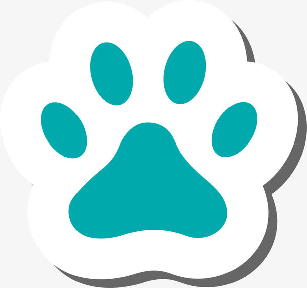 卡通脚印贴纸免抠