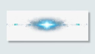 蓝色科技光线素材免抠