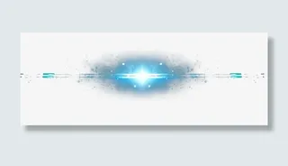 蓝色科技光线素材免抠