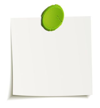 空白纸张便利贴便签绿色印泥背景高清