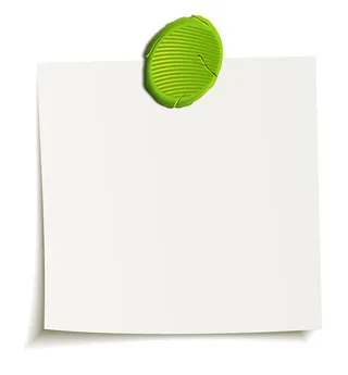 空白纸张便利贴便签绿色印泥背景高清