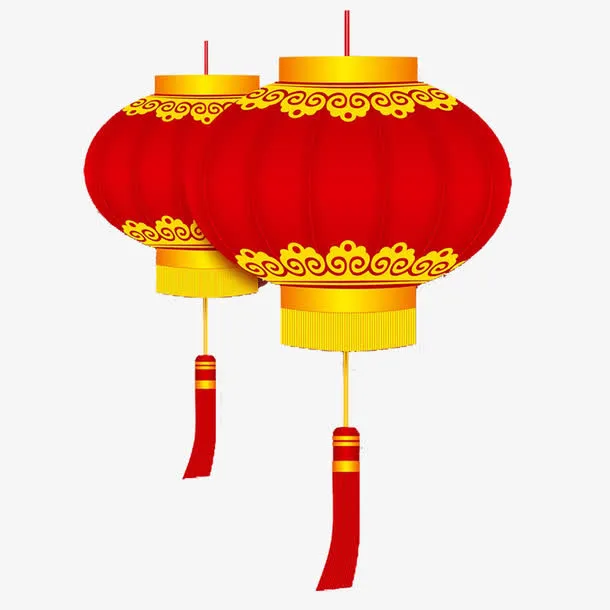 红色灯笼悬挂装饰免抠