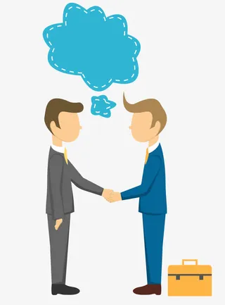 矢量蓝色素材说话的人素材免抠