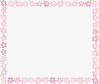 粉色美丽花朵框架免抠