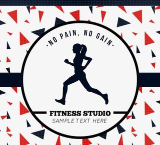 几何背景女子运行