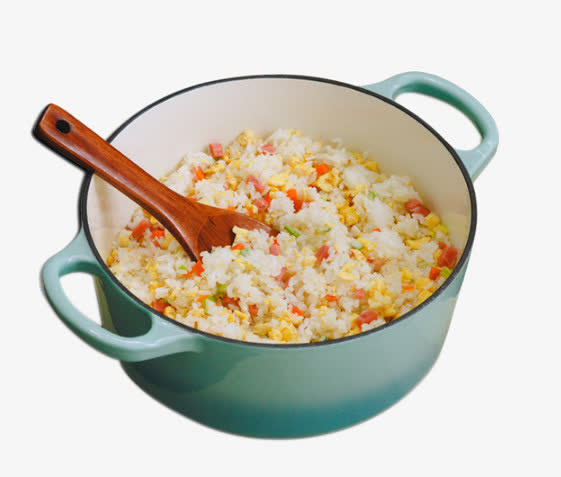 汤锅中的炒饭免抠
