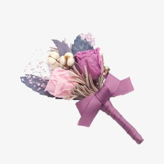 紫色捧花免抠装饰植物元素