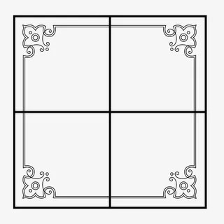 田字格边框免抠