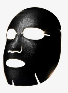 花瑶花繁花炭黑月光鲜润植物面膜免抠