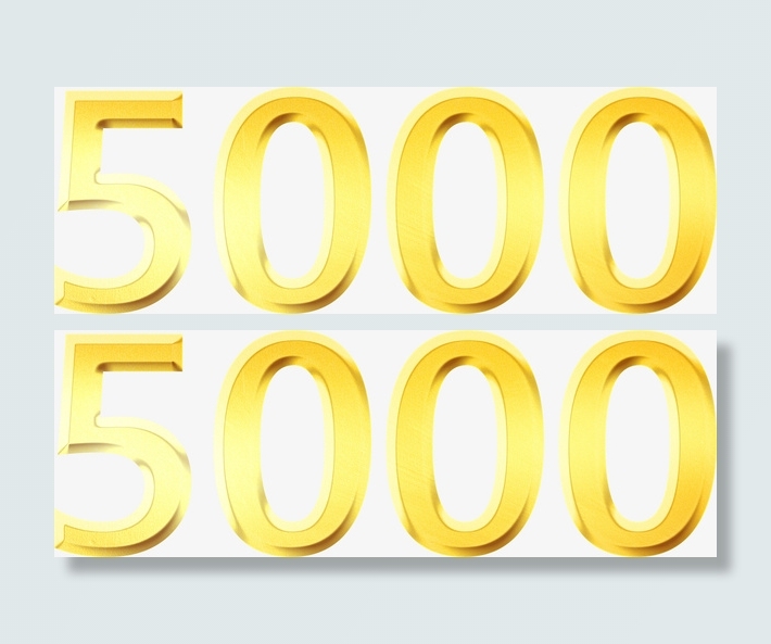 金数字5000免抠
