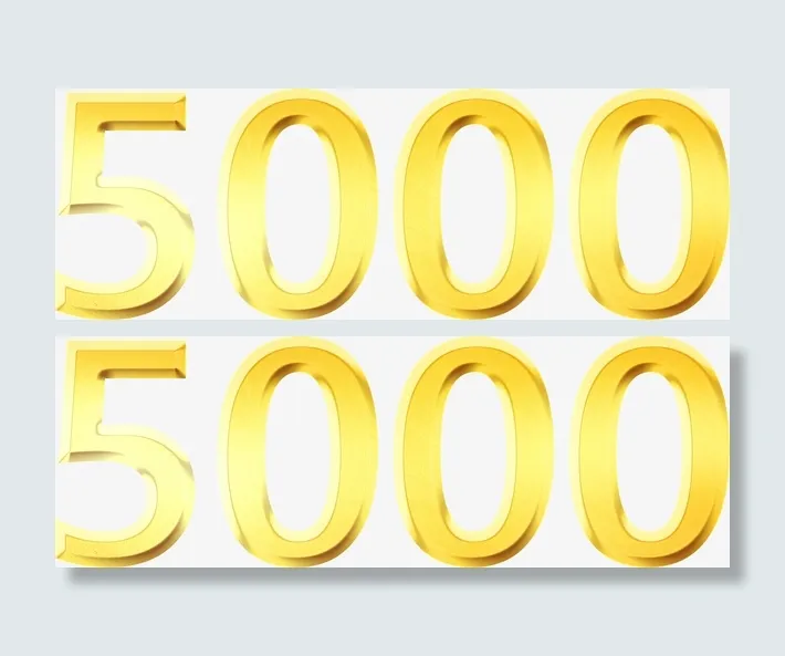 金数字5000免抠