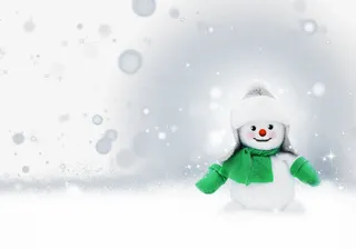 唯美浪漫圣诞节雪人免抠