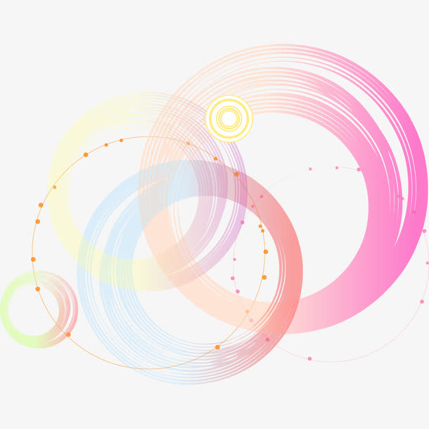 彩色圈圈面料图案免抠