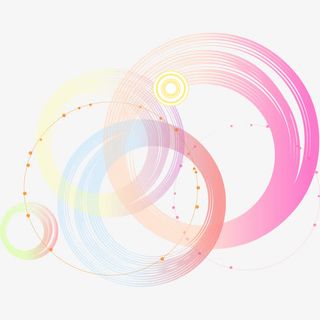 彩色圈圈面料图案免抠