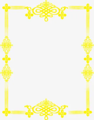 金色边框免抠