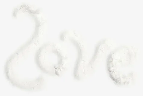 白色爱艺术字免抠