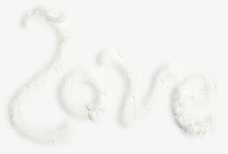 白色爱艺术字免抠