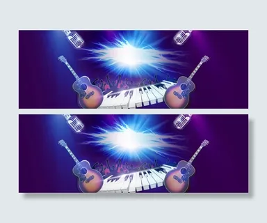 音乐节促销海报免抠