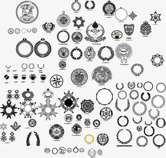 金属工艺品元素矢量图标免抠