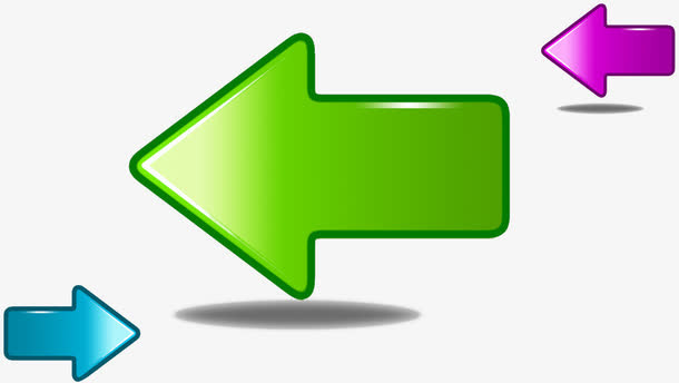 三款立体箭头免抠