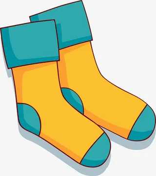 彩色袜子矢量素材免抠