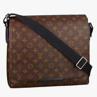 路易威登老花经典帆布斜挎包免抠