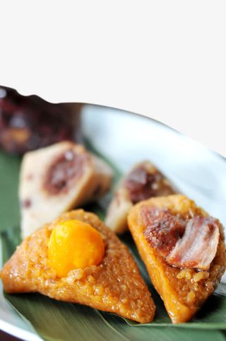 肉粽、蛋黄粽免抠