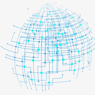 地球线条科幻感素材免抠