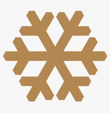 咖啡色之雪花3免抠