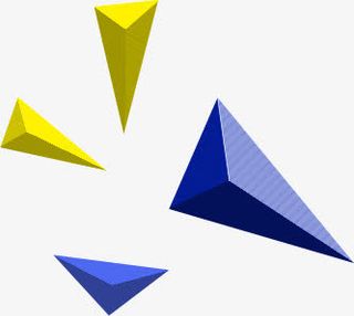 漂浮立体几何元素免抠