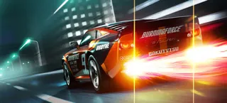 动漫炫酷赛车背景banner免抠