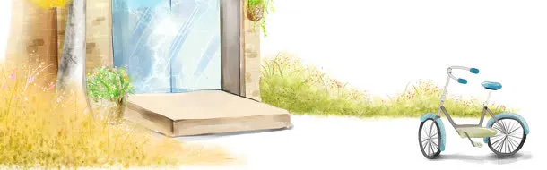 梦幻清新手绘卡通背景