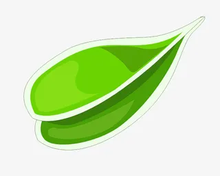 绿色叶子卡通免抠