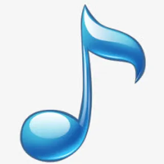 蓝色音符卡通免抠