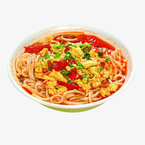 酸甜口味美食番茄鸡蛋面免抠