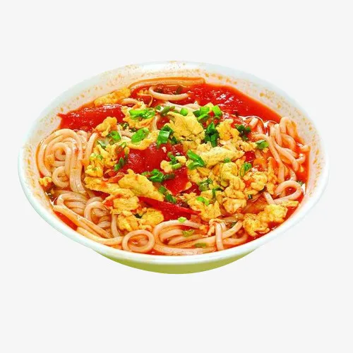 酸甜口味美食番茄鸡蛋面免抠