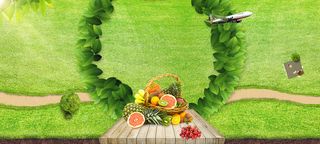 绿色清新蔬果背景高清