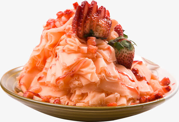 水果沙冰冰淇淋免抠