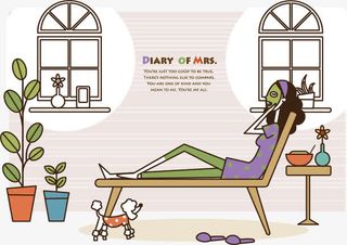 做保养的美女卡通图免抠