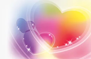 艺术星光爱心背景