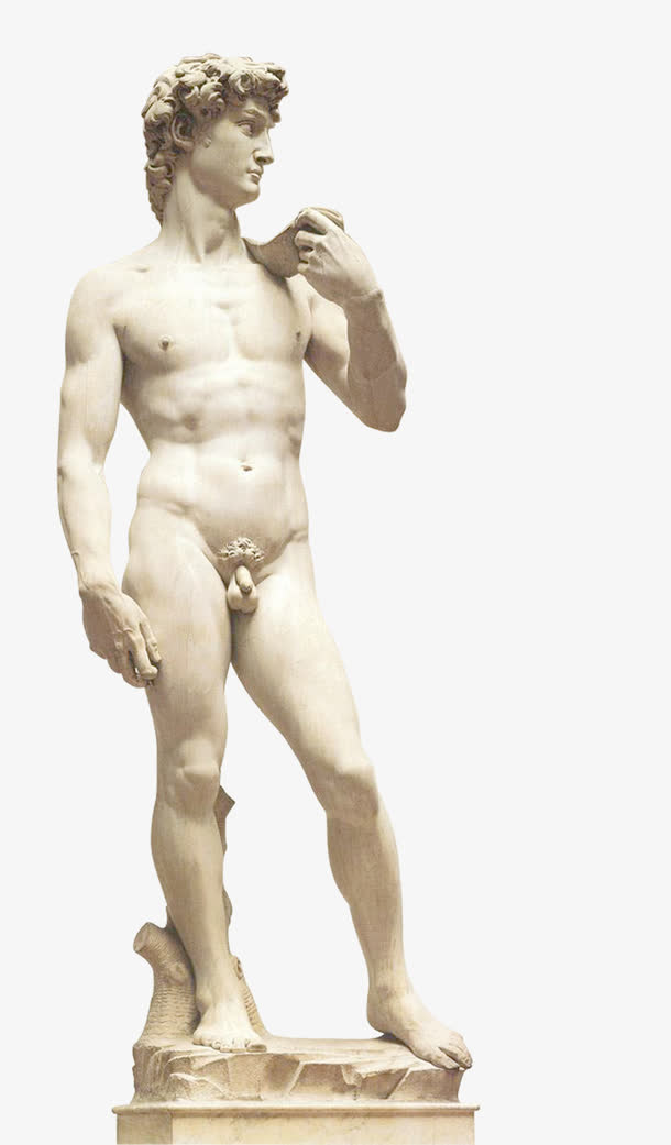 大卫全身雕塑免抠